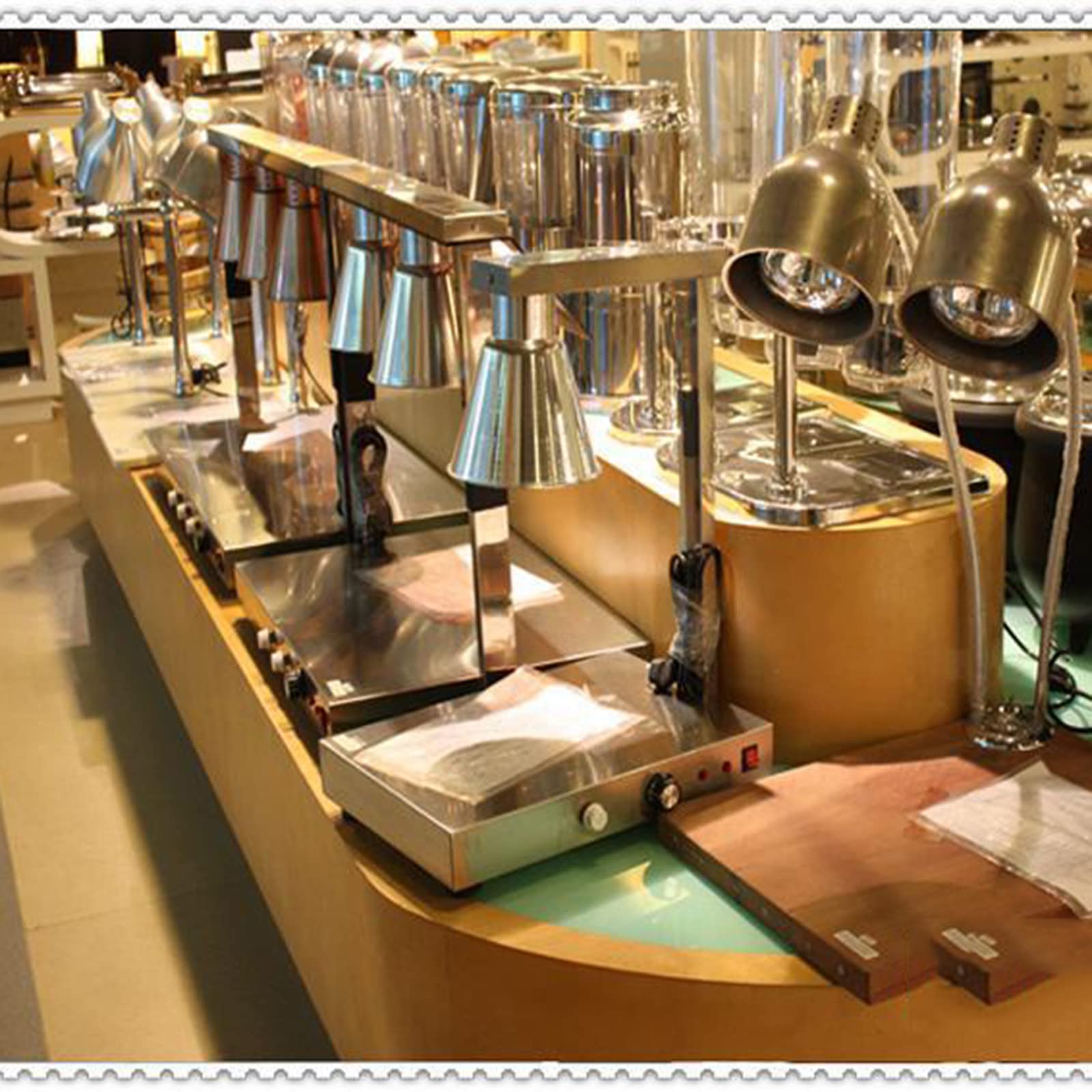 Amazon.co.jp: 食品ヒートランプウォーマー、3つのヘッドランプ